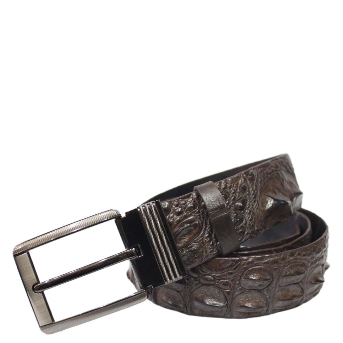 Crocodile leather belt S604b