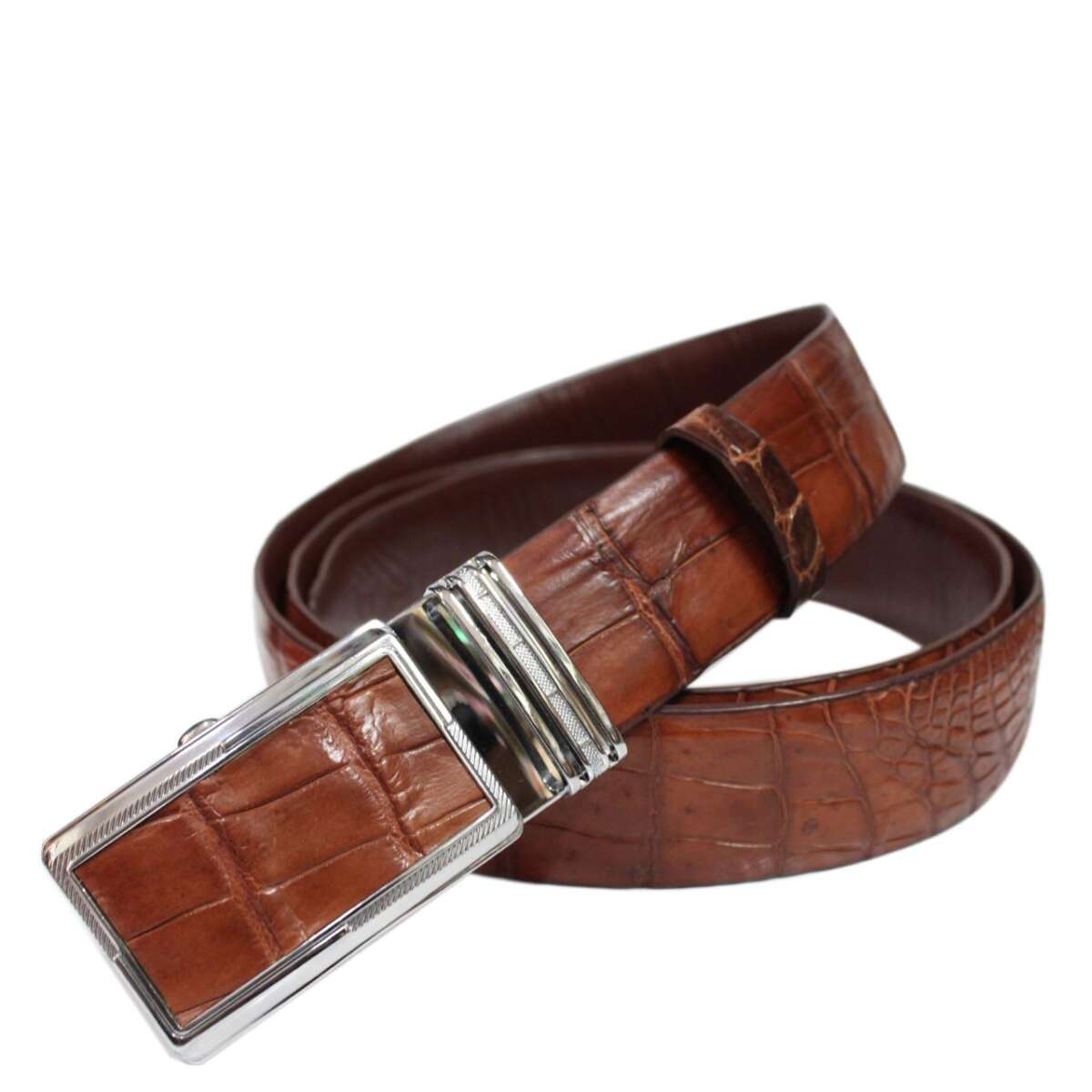 Men's crocodile leather belt S605a