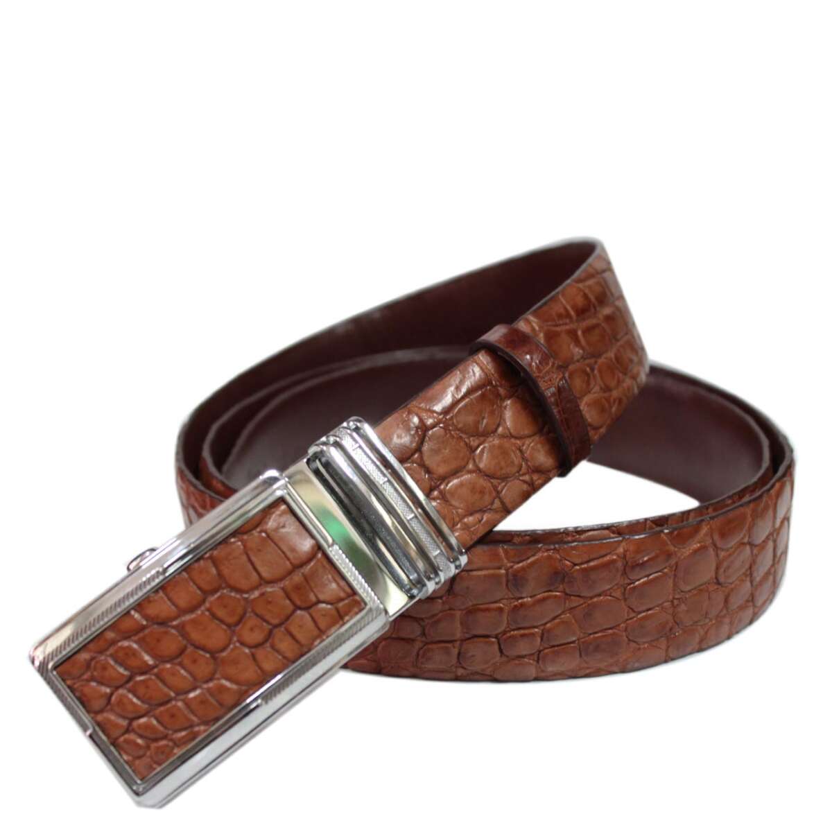 Crocodile leather belt S607b